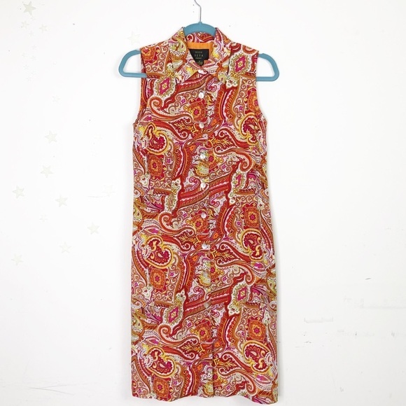 Moda Seta silk Paisley print shirt dress - Picture 9 of 16